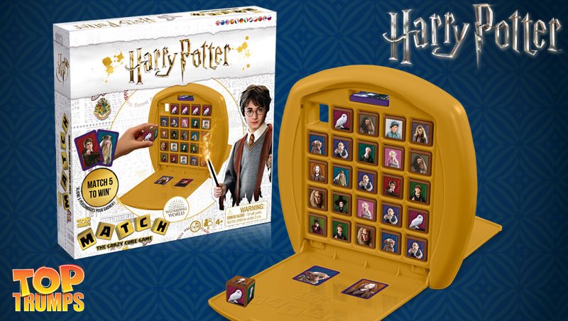 Play #TopTrumps like never before with Harry Potter Top Trumps Match game! Take turns sliding character cubes into the wall to match five in a row. But be careful, your opponent can block you too! It’s quick-fire fun for all #HarryPotter fans.

Shop now: hawkin.com/harry-potter-m…