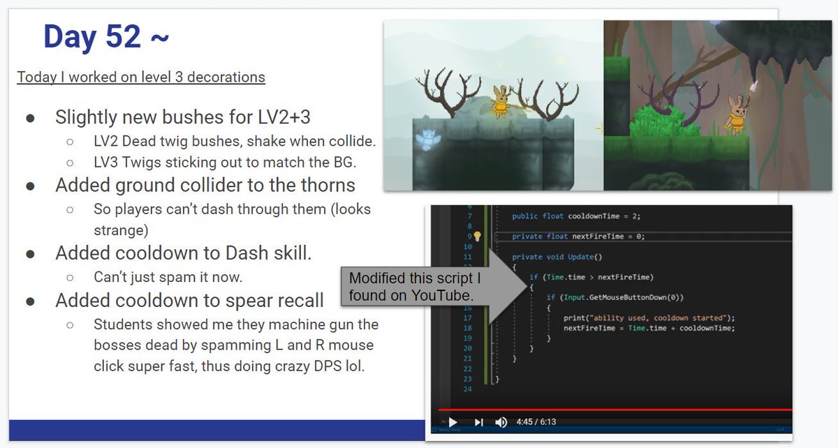 neat_games's tweet photo. #100daysofGameDev Day 52 #Novemdev #Devlog
After classes today a group of students played my game. I saw lot's of things I needed to fix! Here's what I got done~
#Devtober #gameDev #indieDev #2d #indieGameDev #pixelArt #indieDeveloper #indieGame #gamedesign #indiedevWorldOrder https://t.co/HlNItrxiul