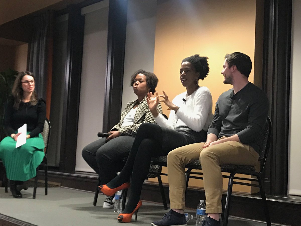 <a href="/iwpgh/">Innovation Works</a>’s <a href="/PamEichenbaum/">Pam Eichenbaum</a> moderated a panel yesterday of past #upprize winners <a href="/Rubitection/">Rubitection</a> <a href="/childcarebusy/">C.C. Busy</a> and <a href="/HiberSense/">Hibersense</a> for #GlobalEntrepreneurshipWeek. Panelists shared stories from their social innovation journeys