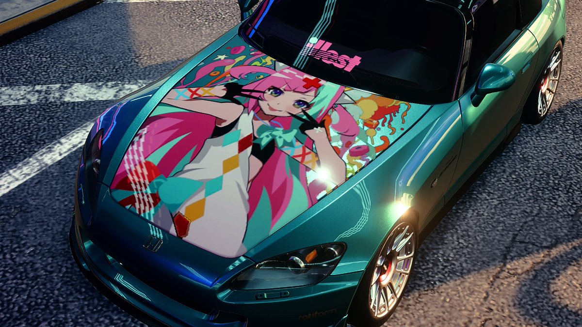 ホンダ なんだこのピンクと水色の可愛い生き物は ピンキーポップヘップバーン Pph Ps4share Nfsheat 痛車