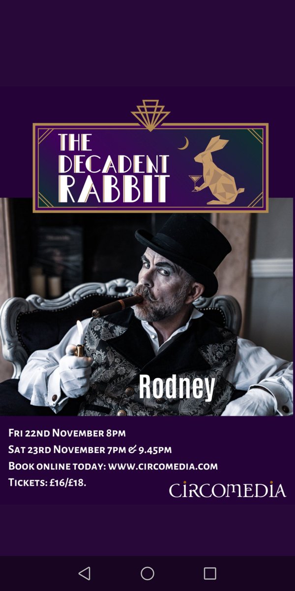 Opening night <a href="/Circomedia/">Circomedia</a> tomorrow. The Rabbit's in town again!!! 🐇🎩👠🧐