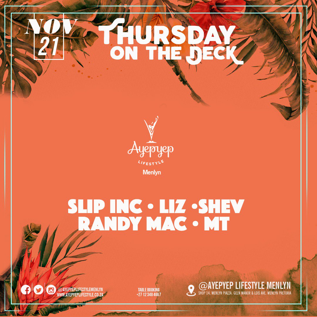 It's #thursdayOnThedeck tonight @AyepyepMenlyn 👌🏾👌🏾👌🏾🔥