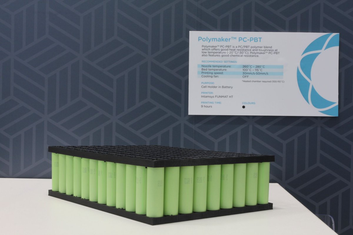 The <a href="/SaroleaMoto/">Saroléa motorcycles</a> superbike battery pack is custom designed with efficiency in mind using Polymaker™ PC-PBT from <a href="/covestro/">Covestro</a> 
Below a picture of the printed cells holder.