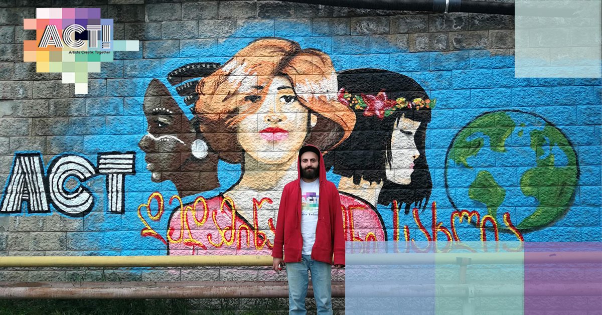 Masterpeace2014's tweet photo. From MasterPeace series #ACT! #CreativeTwinning!!๐ฃ
Example of using visualization through #WallsofConnection in #Marneuli, #Georgia to trigger an intercultural dialogue between Georgians, Armenians and Azerbaijanians living in the same neighborhood. #streetart @GEOembassyNL https://t.co/Hz7oJHdlP9