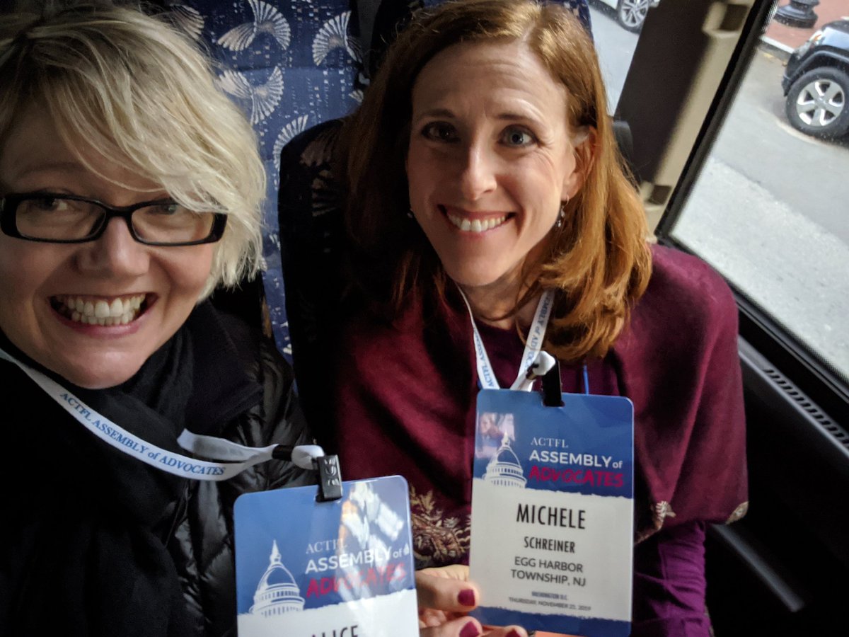 MmeSimonson's tweet photo. Super excited to advocate for world languages w/@mjschrein and all the other great #actfl #aod #assemblyofdelegates on Capitol Hill https://t.co/NnlQid74pw
