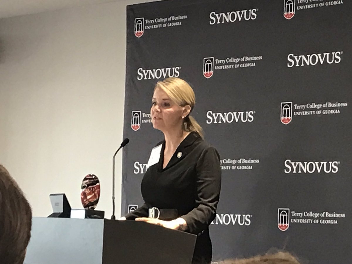Excited to hear <a href="/Gretchen_Corbin/">Gretchen Corbin</a>, CEO <a href="/GaLottery/">Georgia Lottery</a> $23 Billion in support of student education!  #TerryThirdThursday <a href="/TerryCollege/">Terry College | UGA</a> <a href="/Veritiv/">Veritiv</a>