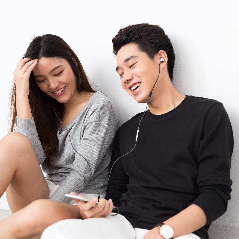 Asian young couple otngagged