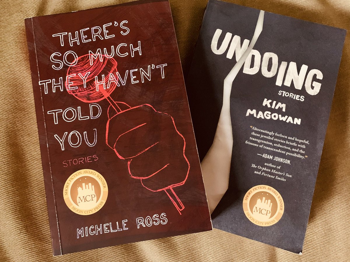 jolene_mcilwain's tweet photo. Two @MoonCityPress collections I’ve been rereading: Michelle Ross’s (@AtticusReview editor) has been one of my go-to books for inspiration since I bought it moons ago. And @kimmagowan’s collection oh! & her novel #TheLightSource from @713Books ❤️ both! https://t.co/Vh7xAKXJ4a