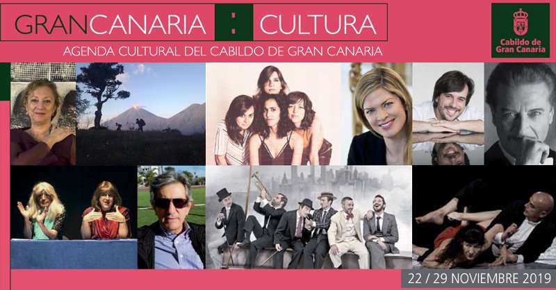 GranCanariaCult's tweet image. Agenda Cultural del @GranCanariaCab
🗓️ 22 a 29 noviembre 2019
👉 grancanariacultura.com/boletin
#GranCanariaCultura