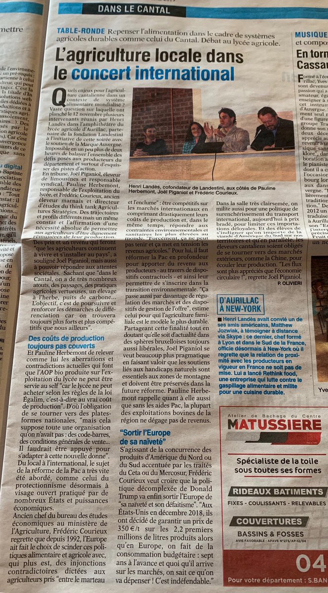 Fiers de nos agriculteurs et de nos différences ! ⁦<a href="/brunofaure/">Bruno Faure</a>⁩ ⁦<a href="/VincentDescoeur/">Vincent Descoeur</a>⁩ ⁦<a href="/JoelPiganiol/">piganiol joel</a>⁩ ⁦<a href="/FDSEADUCANTAL/">FDSEA DU CANTAL</a>⁩ ⁦<a href="/LunionduCantal/">L'union du Cantal</a>⁩ ⁦<a href="/hblandes/">Henri Landes</a>⁩ ⁦<a href="/landestini/">Landestini, La terre est notre destin.</a>⁩ ⁦<a href="/AuvergneMarque/">Auvergne - Compte Officiel</a>⁩ ⁦<a href="/cantalauvergne/">Cantal Auvergne</a>⁩