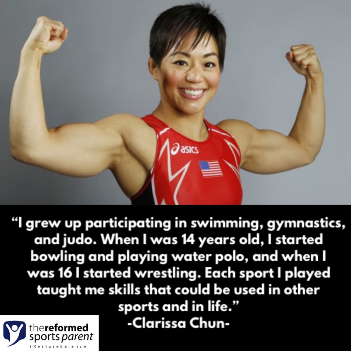 ReformedSptProj's tweet image. @ClarissaChun #ClarissaChun- 2012 Olympic bronze medalist- 2008 World champion- Assistant National Women’s Coach for @USAWrestling.
#YouthSports #MultipleSports
#TheReformedSportsParent