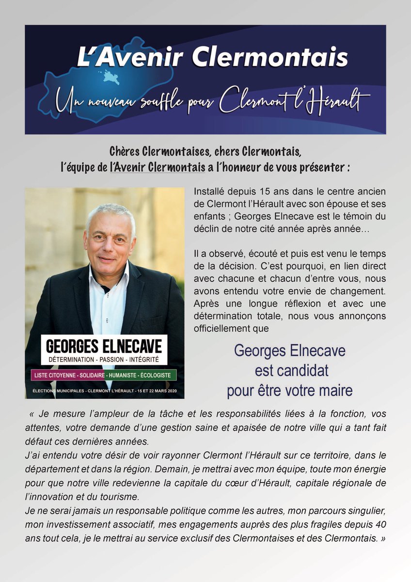 avenirclermont's tweet photo. Participez avec l'Avenir clermontais à l'aventure des municipales c'est préparer l'avenir de Clermont l'Herault ✅

Alors rejoignez-nous pour qu'ensemble se lève un nouveau souffle 🙌🏼

#AvenirClermontais #Clermontlherault2020 https://t.co/F4qEahsMbl