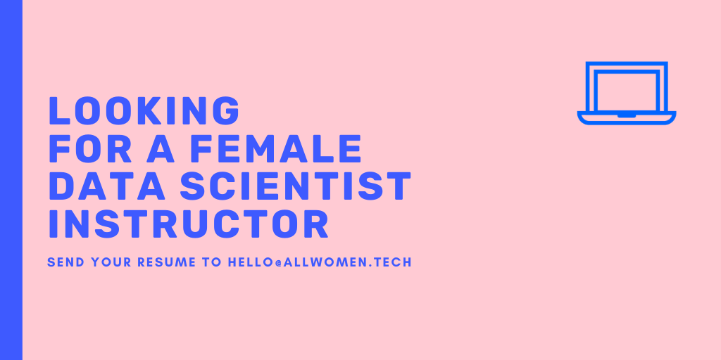 allwomentech's tweet image. Hello world! We are looking for a #fulltime #DataScience female instructor for our only #women #academy in Barcelona. Interested please contact us at hello@allwomen.tech . Can you help us to spread the word?🙏 and this is us 💙allwomen.tech