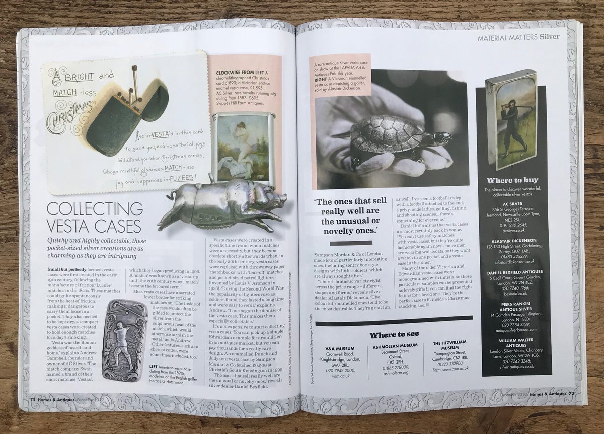 Ellie Tennant (@ellie_tennant) on Twitter photo Interested in antique silver? Check out my 7-page guide in the new December issue of <a href="/homes_antiques/">Homes & Antiques</a> magazine - from de Lamerie to vesta cases... Interested in antique silver? Check out my 7-page guide in the new December issue of <a href="/homes_antiques/">Homes & Antiques</a> magazine - from de Lamerie to vesta cases...