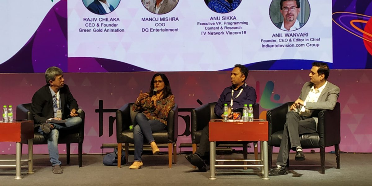 ToonsDesi's tweet photo. Thank you @anilwanvari for moderating the Theatrical Panel with Anu Sikka, @RajivChilaka & Manoj Mishra and discussing about Future of Indian Animated Films..
#DesiToons #IndiaJoy #IndianAnimationConclave #IndianAnimation #AnimationEvents #Events #IGDC2019 #Indiajoy2019 #igdc https://t.co/sQhT8GFtLM