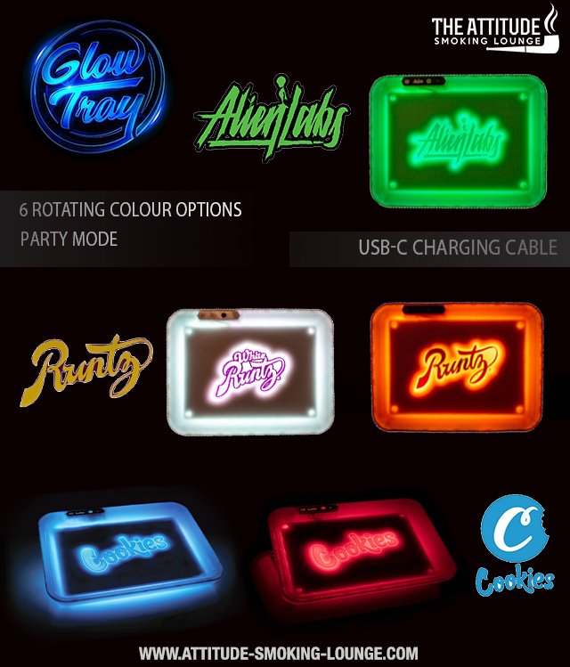 AttitudeSmoking's tweet photo. Limited Edition Glow Trays made in the collaboration with  Alien Labs | Cookies | Runtz | Zkittlez!

Grab one while you can! 

Worldwide Shipping! 

https://t.co/SUKohc1BGb

#glowtray #zkittlez #runtz #cannacommunity #hightimes #alienlabs #theattitudesmokinglounge #420life https://t.co/6FfdKeXHRl