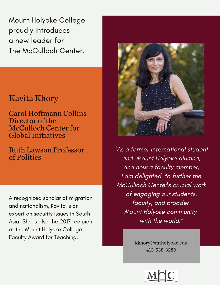 McCullochCenter's tweet photo. Watch @mtholyoke Professor and Director of the @McCullochCenter deliver a dynamite talk about Security Challenges in South Asia to the @WACWestMA. https://t.co/yvXknGRvzB https://t.co/PoyUBy1BmC https://t.co/4VeO5agnCp