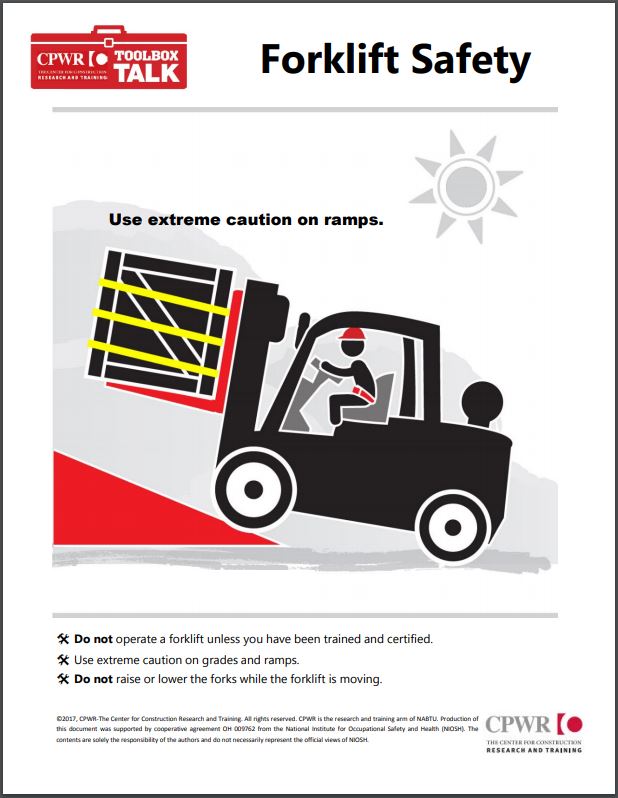 Cpwr On Twitter Train Evaluate And Certify All Forklift Operators Inspect The Forklift Every Day Before Use See Our Toolbox Talk On Forklift Safety For More Tips Https T Co U5smmyrqdw Keepworkerssafe Https T Co Qj59cc6h5p