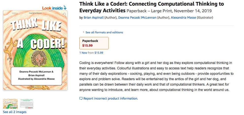 mraspinall's tweet image. Never in a million years would I think I&apos;d write a children&apos;s book! I am forever grateful for my co-author @McLennan1977 and illustrator @alexandriakm_ for making this a reality! Thank you! #CodeBreaker #JoyfulMath

Grab your copy here! 

amazon.com/dp/1708387552