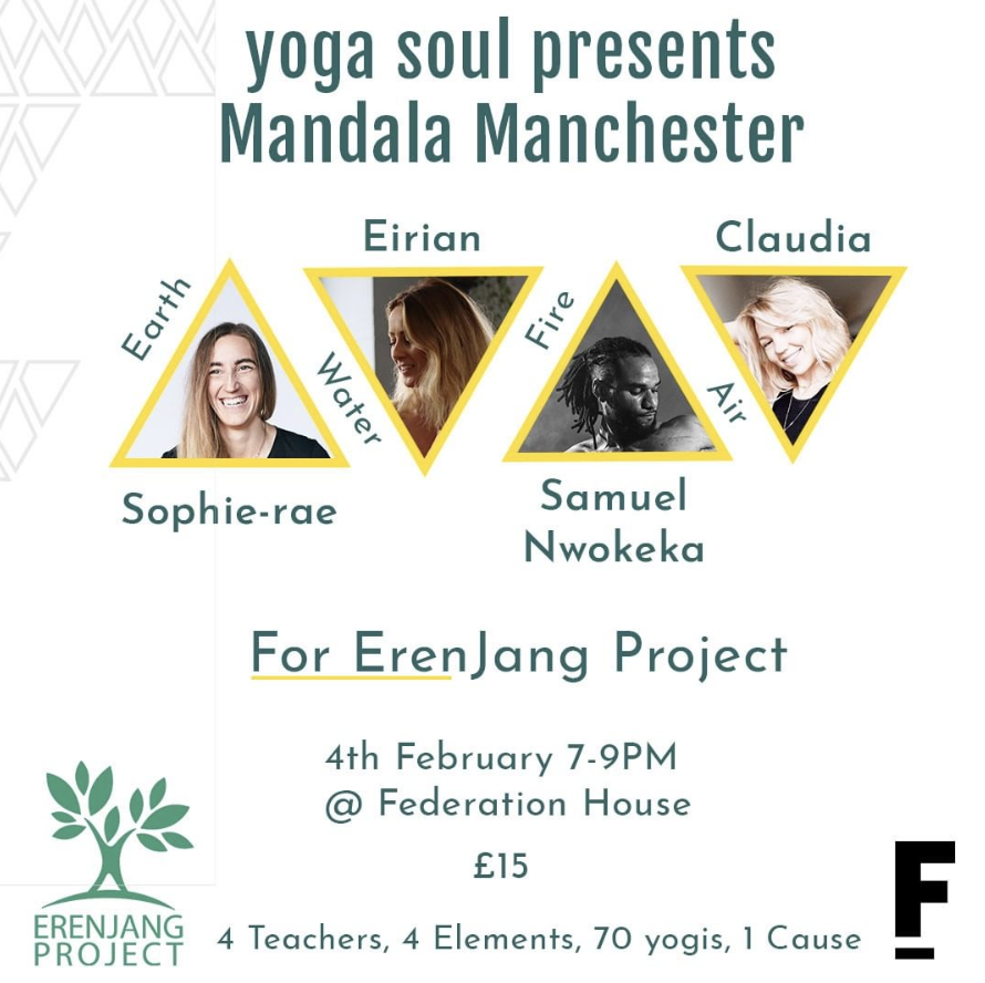 ErenjangProject's tweet photo. We're incredibly excited to announce our biggest Yoga fundraising event to date brought to you by our friends at YogaSoul MCR on February 4th in Manchester's Northern Quarter. 4 Yoga Teachers, 70 spaces, 1 great cause. Tickets available -  https://t.co/f1OLZI0tii
Cariad Yoga https://t.co/TeIU37Ep9o
