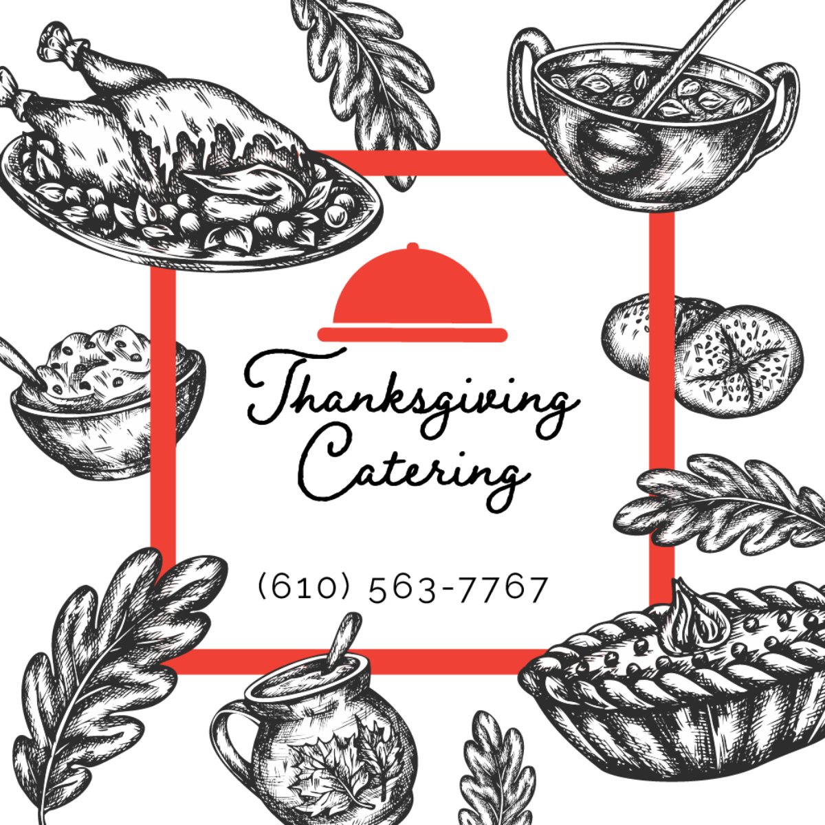 The sky's the limit when it comes to our Thanksgiving catering options! Just give us a call today at (610) 563-7767 to learn more.