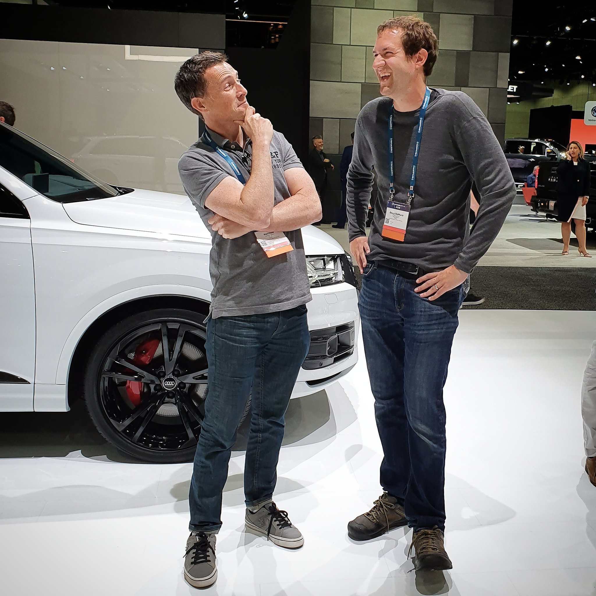 Mat Watson I M Just Assessing His Quirks And Features While He S Figuring Out Five Good And Five Bad Things About Me Nice To Meet Dougdemuro At The La Auto Show