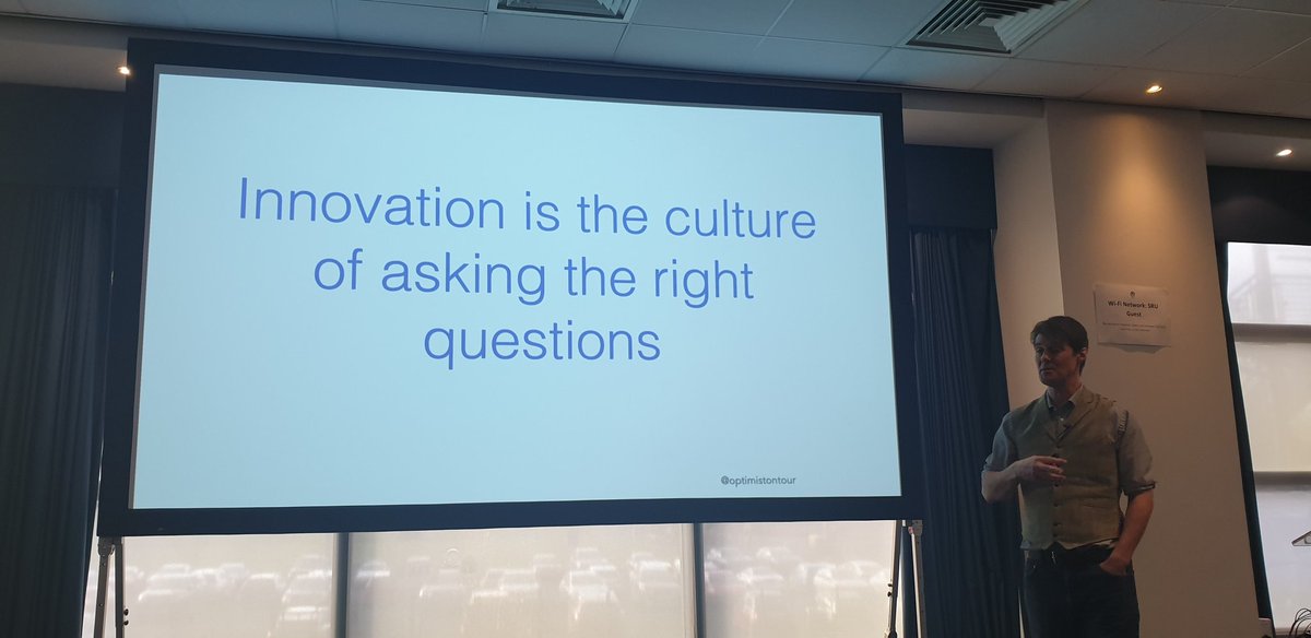 <a href="/Optimistontour/">Mark Stevenson</a> Mark Stevenson's working definition of what innovation means... so how do we ask and find the right questions? <a href="/IWFM_Scotland/">IWFM Scotland</a> #IWFMScotlandConference
