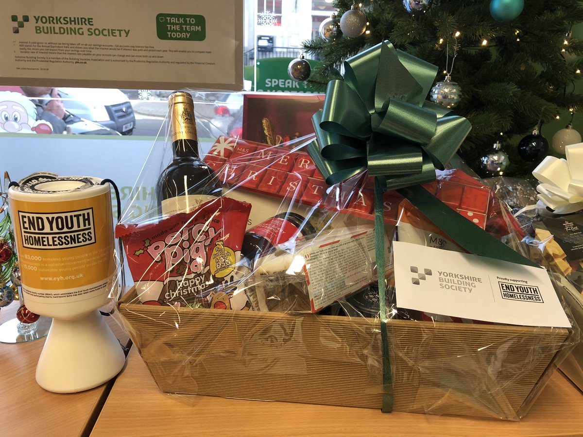 turnerscott's tweet photo. We are raising money for a fantastic cause @EYH_UK. We currently have a raffle which will be drawn on the 20th December 2019. Lots of great prizes to be won as seen on photo below. Please pop into the office to grab your £1 ticket 😁🤞🏼@Yorkshire_BS https://t.co/fzbecpqX6y
