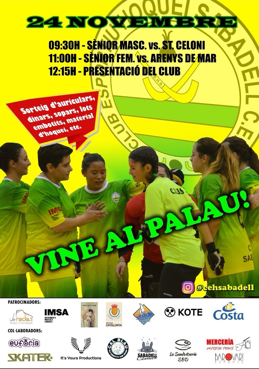 🔵Diumenge 24 de novembre. 

🔥PRESENTACIÓ DEL CLUB!🔥