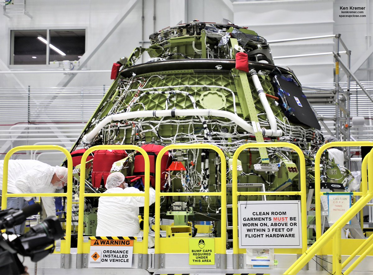 After watching rollout 1st flightworthy @BoeingSpace #Starliner to #Pad40 for uncrewed #OFT test flight NET Dec 17- we toured other Starliner undergoing final assembly inside #C3PF @NASAKennedy for crew test flight #CFT w 3 astronauts early 2020 @Commercial_Crew flight to #ISS