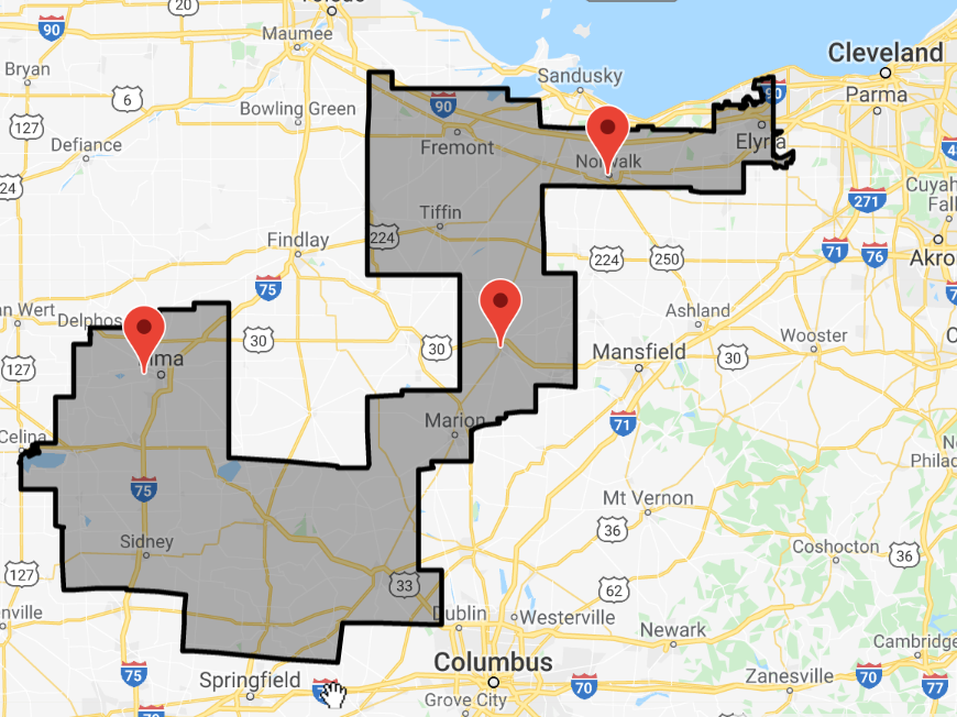 The people of this Ohio district must be so embarrassed of their congressman. BTW, look at the gerrymandering there. #GymJordanIsAnIdiot