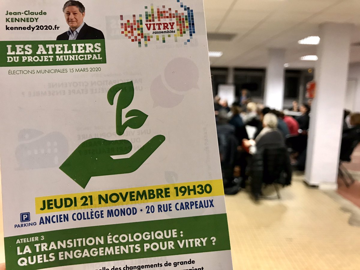 jck2020's tweet photo. Ça débat ce soir sur la #transitionécologique pour #Vitry ! La démarche de #JCK2020 pour une dynamique nouvelle, dans une ville populaire et solidaire. Vitry pour la planète ? Beaucoup d’avis, de propositions. Bientôt le sens d’un #projetmunicipal. https://t.co/m9oLwUIaAr