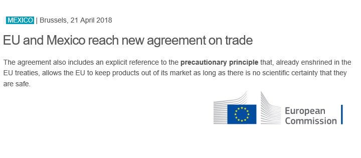 29. The EU can attempt to put a Precautionary Principle clause, something which the EU has only ever negotiated in the EU-Mexico deal, and it that can’t be accepted, or doesn’t offer enough protection, then we’re back to good old fashioned tariffs.