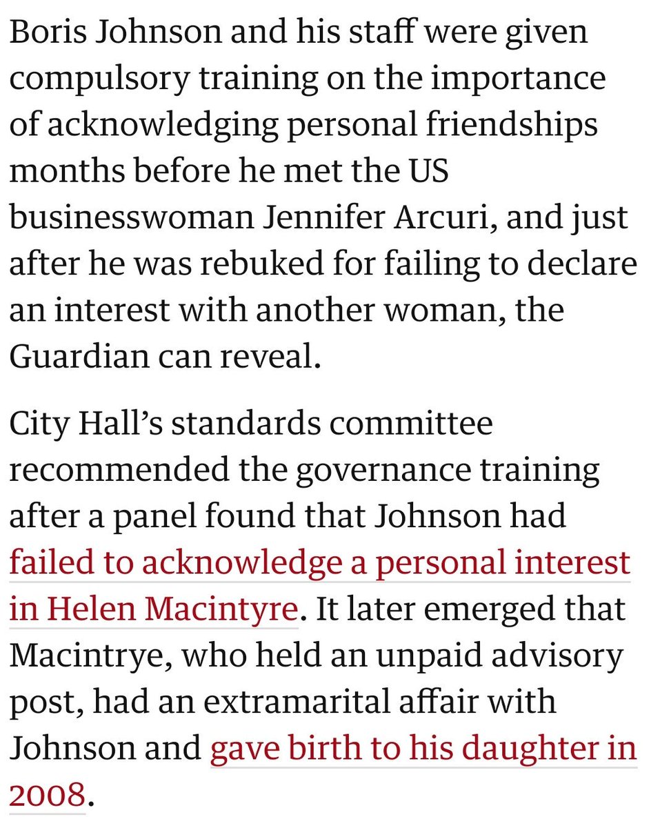 Is a man who is unable to learn from past mistakes and so beholden to his masculine urges fit to run a country?  https://www.theguardian.com/politics/2019/nov/21/boris-johnson-was-briefed-on-declaring-friendships-before-he-met-jennifer-arcuri