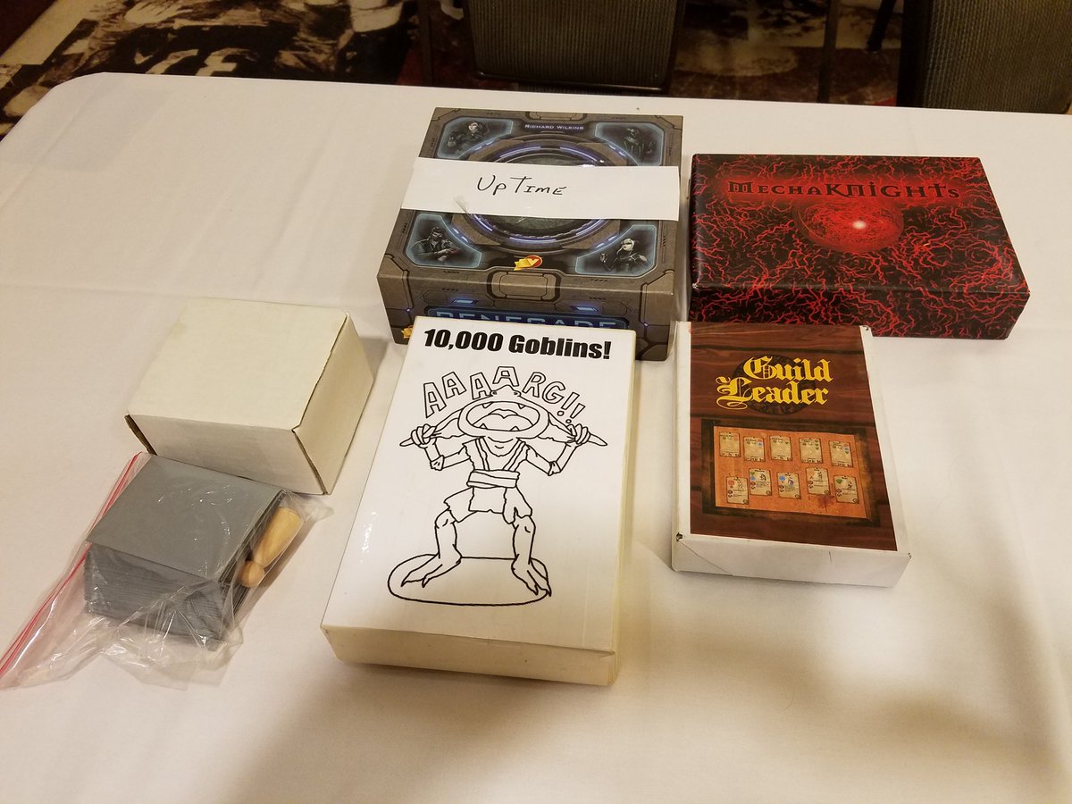 I'm loaded with prototypes and looking for playtesters at BGG Con!  If you're here and want to play one, message me!  Also happy to trade a test for a test!

Games with me:
10,000 Goblins
MechaKNIGHTs
Guild Leader
UpTime
Roundabout
Magic Tricks