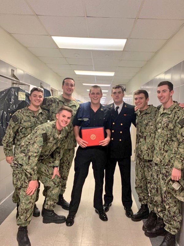 NavyMGolf's tweet photo. A HUGE congrats to @NavyMGolf Captain Thomas Garbee (USMC Ground) and Connor Jaenke (USMC Air) on their service assignments today. We are very proud of you both!!
@NavyAthletics 
@USMC 
@flymcaa https://t.co/1pz8lzOvqz