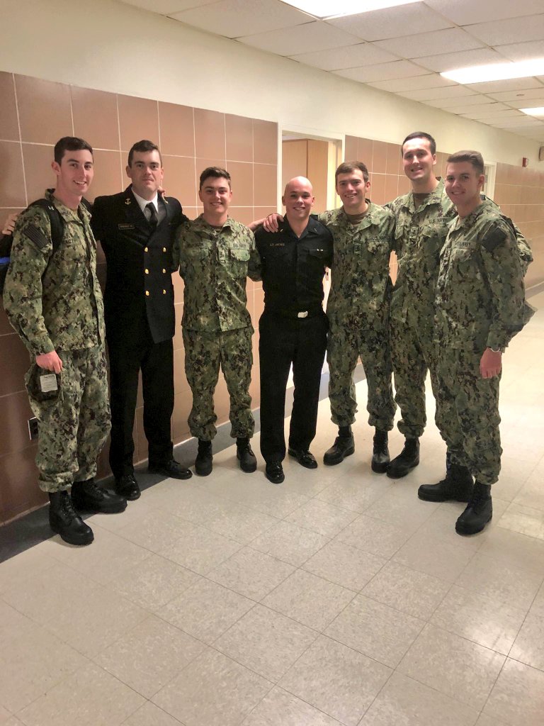 NavyMGolf's tweet photo. A HUGE congrats to @NavyMGolf Captain Thomas Garbee (USMC Ground) and Connor Jaenke (USMC Air) on their service assignments today. We are very proud of you both!!
@NavyAthletics 
@USMC 
@flymcaa https://t.co/1pz8lzOvqz