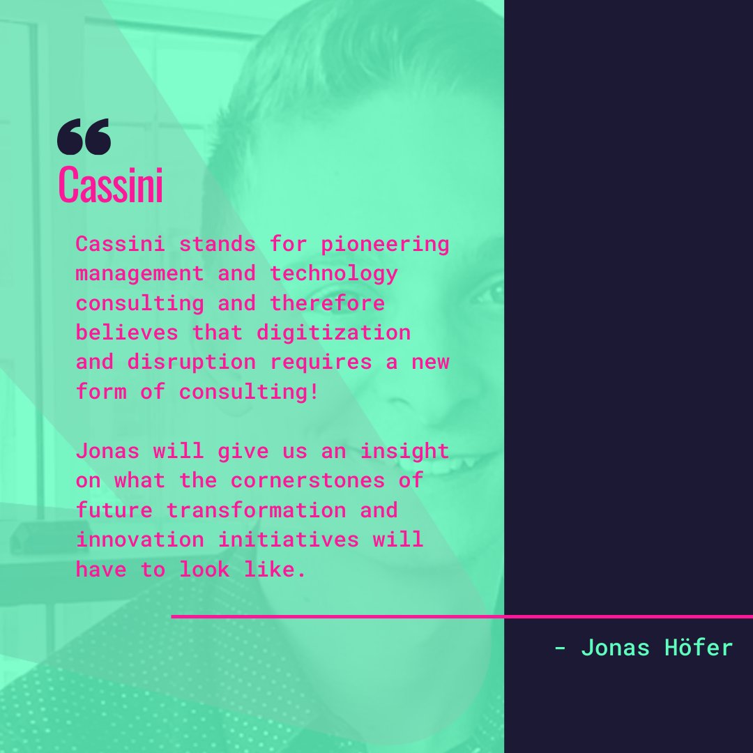 We can proudly present a new speaker: Jonas Höfer from <a href="/cassiniAG/">Cassini Consulting AG</a> will give us an insight on what the cornerstones of future transformation and innovation initiatives will have to look like. #wirefly2020