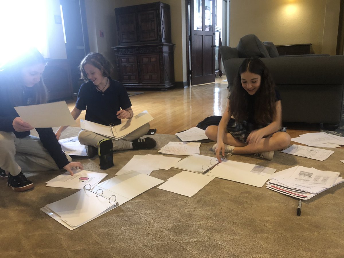 AWSMiddleSchool's tweet photo. Being organized is an ATL skill we practice often. Today is Math Binder day where grades 7 &amp; 8 spent a productive period sorting notes, assessments, and practice papers. #ATLskills #MYP #WeloveMath https://t.co/SR5XbCS4ND