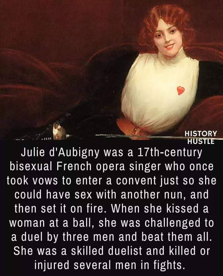 Julie d'Aubigny is who I want to be when I grow up into a historical figure.

From @HistoryHustle.