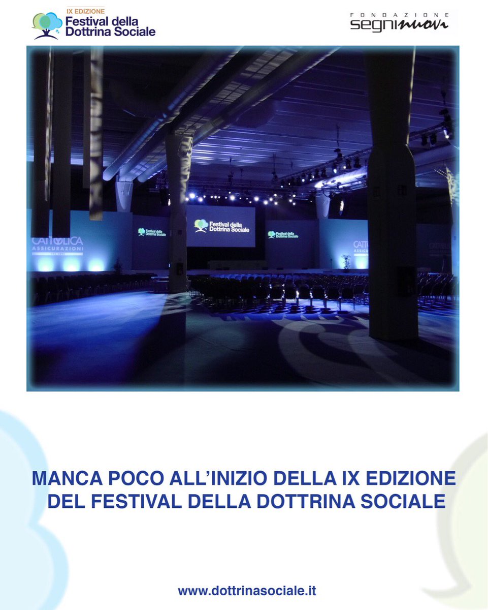DottrinaSociale's tweet photo. Sta per iniziare la IX Edizione del Festival della Dottrina Sociale!
Una grande sorpresa tra meno di un’ora e poi una quattro giorni davvero importante.
#festivaldelladottrinasociale #dsc2019 #esserepresenti #polifoniasociale #larispostadeicristiani #verona #cattolicacenter https://t.co/e91QRjxCAh