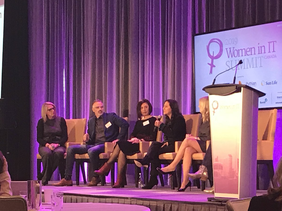 MichelleL1116's tweet photo. A fantastic panel discussion on creating a more gender balanced workforce through hiring. #WITSummit @womeninitawards #FDMcareers https://t.co/8FTGWBZ21E