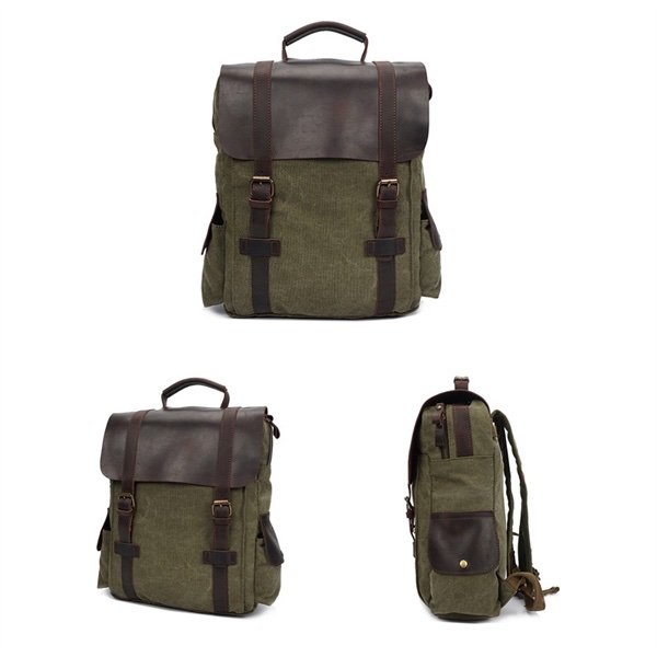 EverprintI's tweet photo. This backpack made of premium washed canvas+top layer cowhide leather. It can use as school backpack, hiking day pack, travel bag, work bag, etc. It's very durable and breathable. Learn more at https://t.co/rDsnQZU6CZ https://t.co/o3Ja6r9bkB