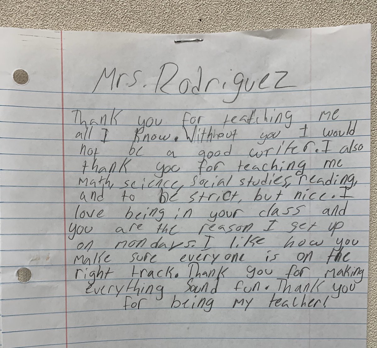 Laura Rodriguez (@lrod0806) on Twitter photo When you realize that your students look forward to Monday’s because of you...❤️❤️❤️ #ilovemystudents #rodriguezrockstars #kfeproud When you realize that your students look forward to Monday’s because of you...❤️❤️❤️ #ilovemystudents #rodriguezrockstars #kfeproud