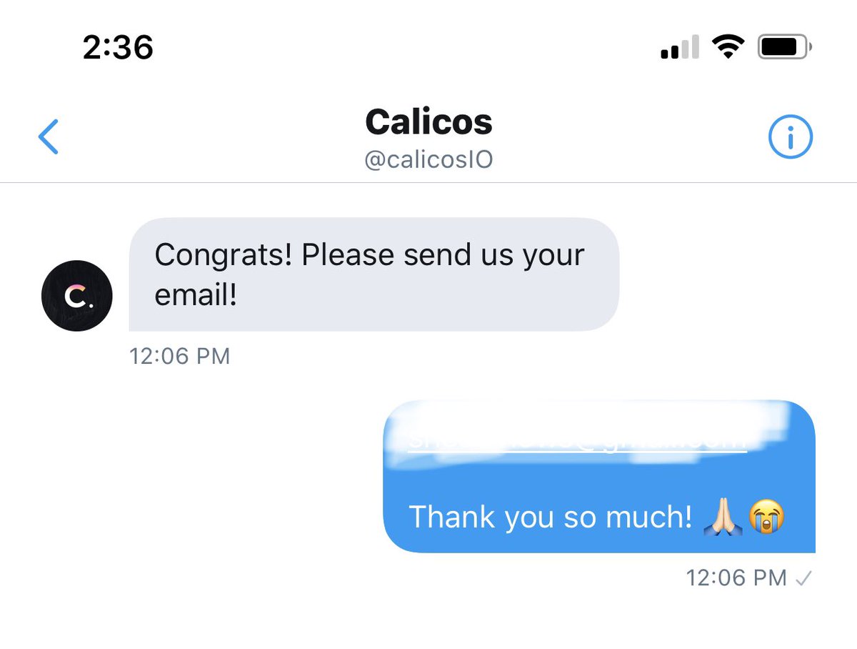 @calicosIO thank you so much! Happy to be a part of the #CalicosFamily π½