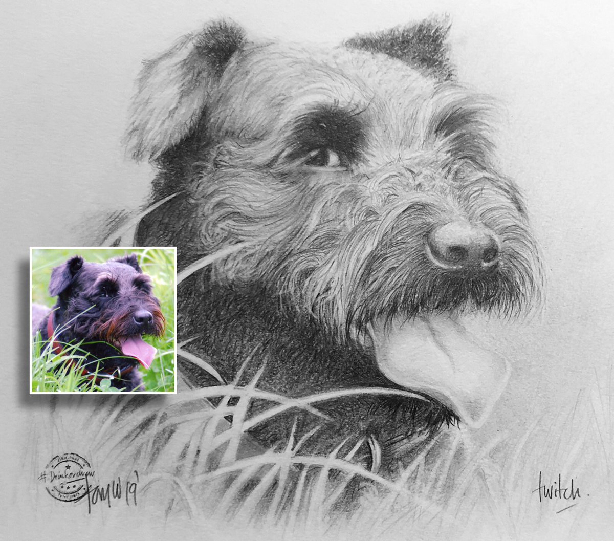 drinkordraw's tweet photo. 2 more pet commissions this week... one going to #London one to #NewZealand 😳 https://t.co/Fy6rD6KYrt