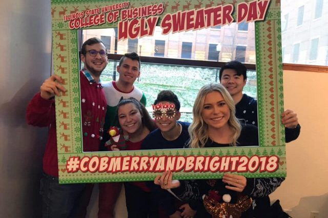 Before you start studying for finals, take a moment to spread that holiday cheer! On Dec. 3, put on your ugliest holiday sweater and celebrate the season with <a href="/BusinessISU/">Business ISU</a>'s Pay It Forward at their second annual ugly sweater party. bit.ly/37qHQPZ