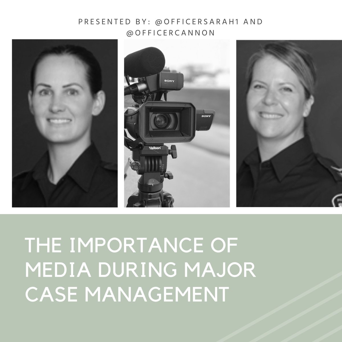 Myself & ⁦@OfficerSarah1⁩ we’re selected to present at yesterday’s Major Case Management course ⁦@PeelPolice⁩ . We discussed the importance of the #media & media relation officers during major case investigations. 🎤 🎥 ⁦@opcva⁩