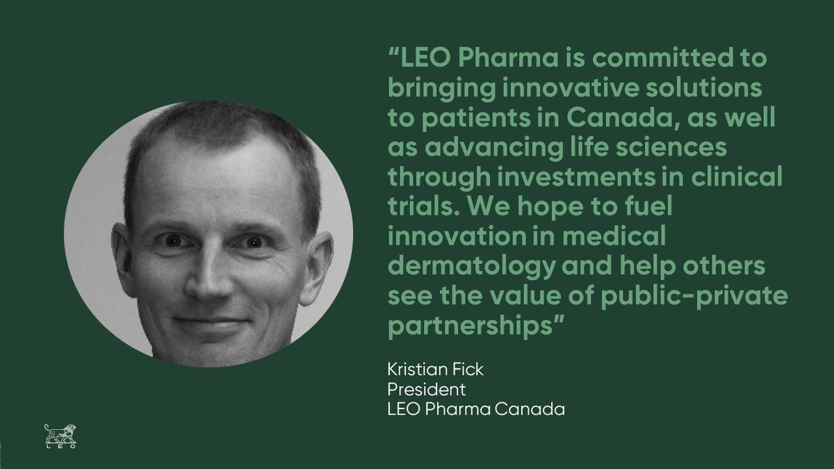 Today, we have also launched LEO Open Innovation in Ontario, Canada to explore the latest research and potential partnerships with the goal to find next-generation treatments for skin diseases, such as psoriasis and atopic dermatitis. leo-pharma.com/Media-Center/N… #CDNinnovation
