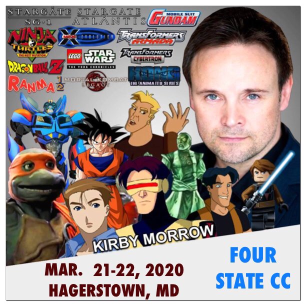 MobileMonicker's tweet image. @Kirby_Morrow  will be at @4statecomiccon on Mar 20-21 in Hagerstown, MD! #Dragonball #Goku #Lego #legoninjago #StarWars #Stargate #Supergirl #VideoGames #XmenEvolution #cyclops #inuyasha #ClassoftheTitans #StargateAtlantis #DeathNote #MobileSuitGundam #mobilemonickerproductions